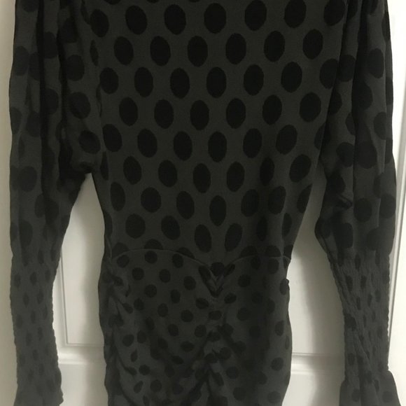 ZARA Woman Draped Polka Dot Dress - Picture 2 of 3